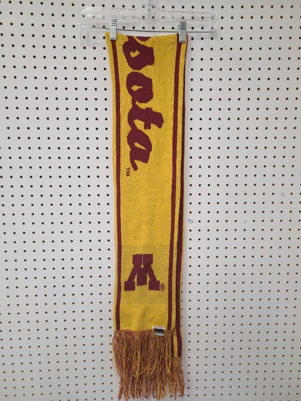 University Of Minnesota Gophers Maroon & Gold Scarf With Fringe - ML Caps